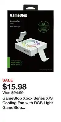 Game Stop GameStop Xbox Series X/S Cooling Fan with RGB Light GameStop Exclusive - White offer