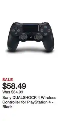 Game Stop Sony DUALSHOCK 4 Wireless Controller for PlayStation 4 - Black offer
