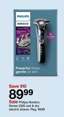 Target Philips Norelco Series 5000 wet & dry electric shaver offer