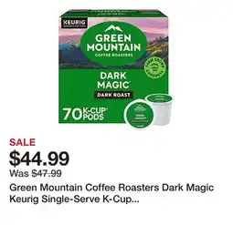Office Depot Green Mountain Coffee Roasters Dark Magic Keurig Single-Serve K-Cup Pods, Dark Roast Coffee 70 Count offer