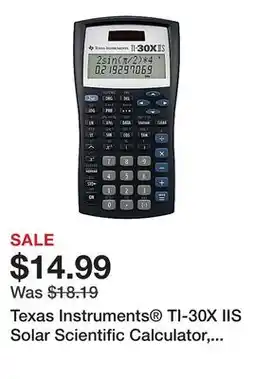Office Depot Texas Instruments TI-30X IIS Solar Scientific Calculator, Black/Blue/White offer