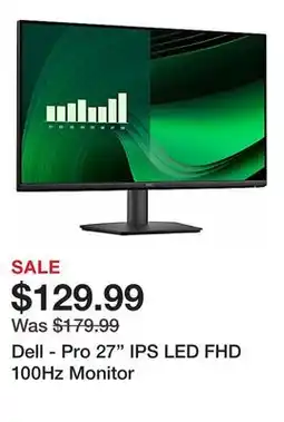 Office Depot Dell - Pro 27 IPS LED FHD 100Hz Monitor offer