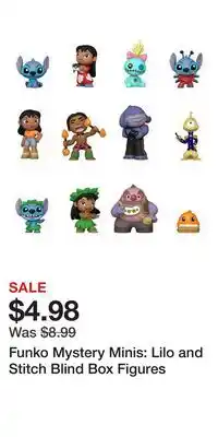 Game Stop Funko Mystery Minis: Lilo and Stitch Blind Box Figures offer