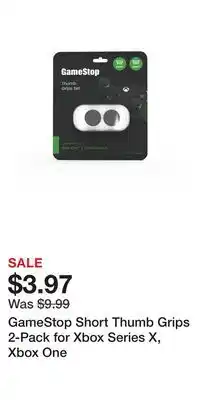 Game Stop GameStop Short Thumb Grips 2-Pack for Xbox Series X, Xbox One offer