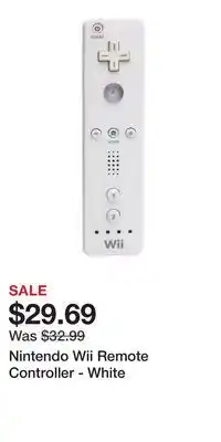 Game Stop Nintendo Wii Remote Controller - White offer