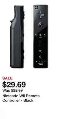 Game Stop Nintendo Wii Remote Controller - Black offer