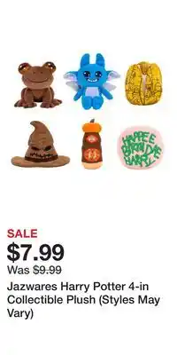 Game Stop Jazwares Harry Potter 4-in Collectible Plush (Styles May Vary) offer