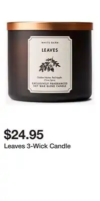 Bath & Body Works Leaves 3-Wick Candle offer