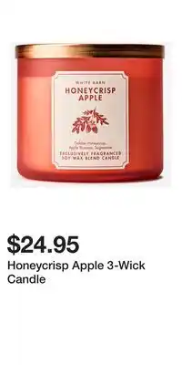 Bath & Body Works Honeycrisp Apple 3-Wick Candle offer