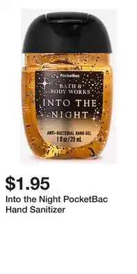 Bath & Body Works Into the Night PocketBac Hand Sanitizer offer