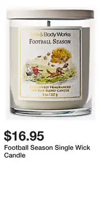 Bath & Body Works Football Season Single Wick Candle offer