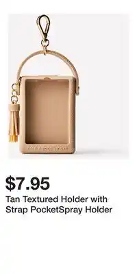 Bath & Body Works Tan Textured Holder with Strap PocketSpray Holder offer