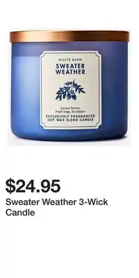 Bath & Body Works Sweater Weather 3-Wick Candle offer