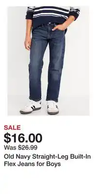 Old Navy Old Navy Straight-Leg Built-In Flex Jeans for Boys offer