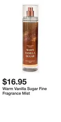 Bath & Body Works Warm Vanilla Sugar Fine Fragrance Mist offer