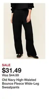 Old Navy Old Navy High-Waisted Bounce Fleece Wide-Leg Sweatpants offer
