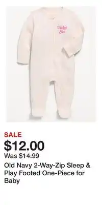 Old Navy Old Navy 2-Way-Zip Sleep & Play Footed One-Piece for Baby offer