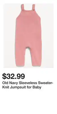 Old Navy Old Navy Sleeveless Sweater-Knit Jumpsuit for Baby offer