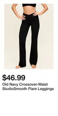 Old Navy Old Navy Crossover-Waist StudioSmooth Flare Leggings offer