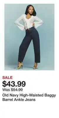 Old Navy Old Navy High-Waisted Baggy Barrel Ankle Jeans offer