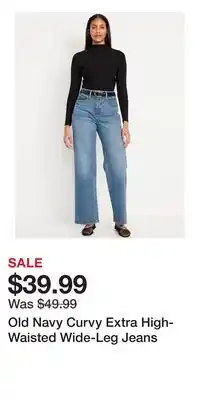 Old Navy Old Navy Curvy Extra High-Waisted Wide-Leg Jeans offer