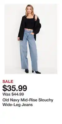Old Navy Old Navy Mid-Rise Slouchy Wide-Leg Jeans offer
