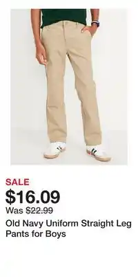 Old Navy Old Navy Uniform Straight Leg Pants for Boys offer