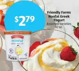 Aldi Friendly Farms Nonfat Greek Yogurt offer