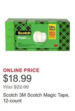 Costco Scotch 3M Scotch Magic Tape, 12-count offer