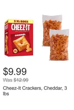 Costco Cheez-It Crackers, Cheddar, 3 lbs offer