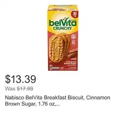 Costco Nabisco BelVita Breakfast Biscuit, Cinnamon Brown Sugar, 1.76 oz, 30-count offer