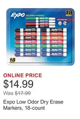 Costco Expo Low Odor Dry Erase Markers, 18-count offer