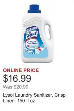 Costco Lysol Laundry Sanitizer, Crisp Linen, 150 fl oz offer