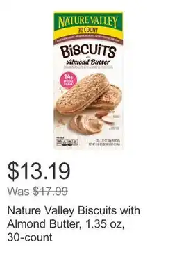 Costco Nature Valley Biscuits with Almond Butter, 1.35 oz, 30-count offer