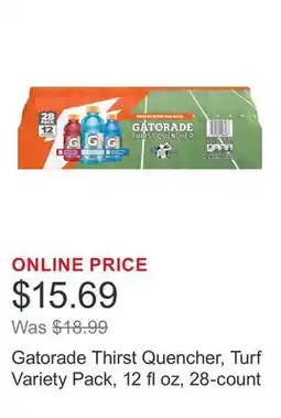 Costco Gatorade Thirst Quencher, Turf Variety Pack, 12 fl oz, 28-count offer
