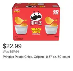 Costco Pringles Potato Chips, Original, 0.67 oz, 60-count offer