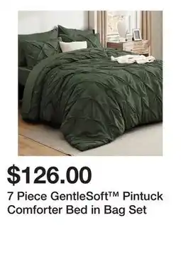 Belk 7 Piece GentleSoft Pintuck Comforter Bed in Bag Set offer