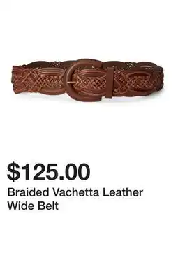 Belk Braided Vachetta Leather Wide Belt offer