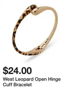 Belk West Leopard Open Hinge Cuff Bracelet offer
