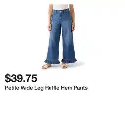 Belk Petite Wide Leg Ruffle Hem Pants offer