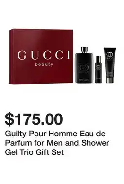 Belk Guilty Pour Homme Eau de Parfum for Men and Shower Gel Trio Gift Set offer