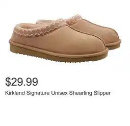 Costco Kirkland Signature Unisex Shearling Slipper offer