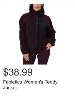 Costco Fabletics Women's Teddy Jacket offer