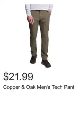 Costco Copper & Oak Men's Tech Pant offer
