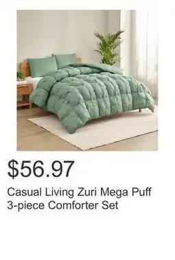 Costco Casual Living Zuri Mega Puff 3-piece Comforter Set offer