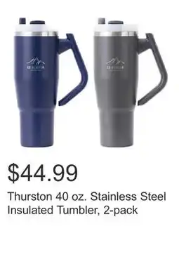 Costco Thurston 40 oz. Stainless Steel Insulated Tumbler, 2-pack offer