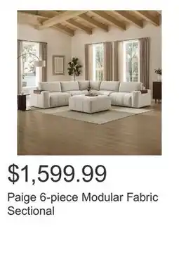 Costco Paige 6-piece Modular Fabric Sectional offer