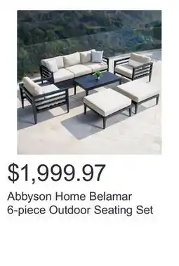 Costco Abbyson Home Belamar 6-piece Outdoor Seating Set offer