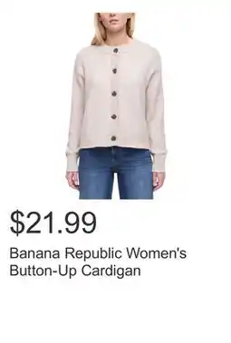 Costco Banana Republic Women's Button-Up Cardigan offer