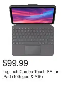 Costco Logitech Combo Touch SE for iPad (10th gen & A16) offer